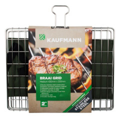 KAUFMANN BRAAI GRID ADJUSTABLE S/STEEL BOX MED KAUFMANN BRAAI GRID ADJUSTABLE S/STEEL BOX MED