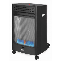 BLUE FLAME CONVECTION ROLL ABOUT GAS HEATER - BLACK