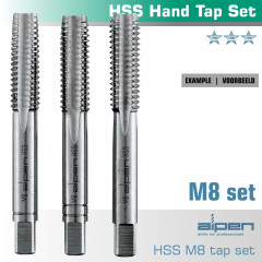 HAND TAP SET IN POUCH M8 HSS 1.25MM PITCH