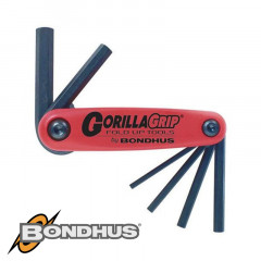HEX END FOLD UP WRENCH 7PC 1.5-6MM GORILLAGRIP