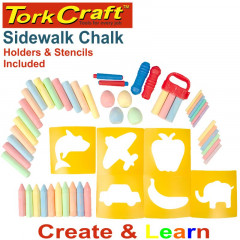 CREATE AND LEARN SIDEWALK CHALK ART 56PC BUCKET